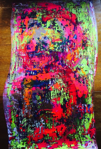 Irene Laksine large acrylic on PVC ref 12